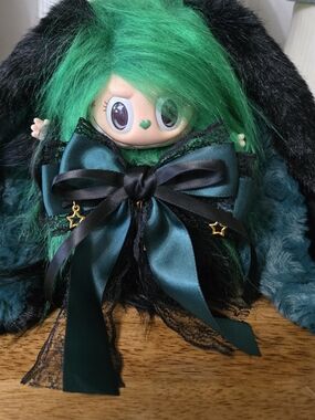 Green/Black Bunny Labubu